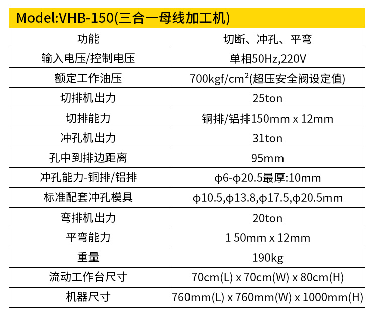 多功能三合一/四合一母線加工機(jī)(圖3)